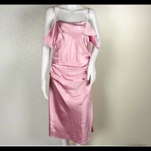New Helmut Lang Rose Satin Dress